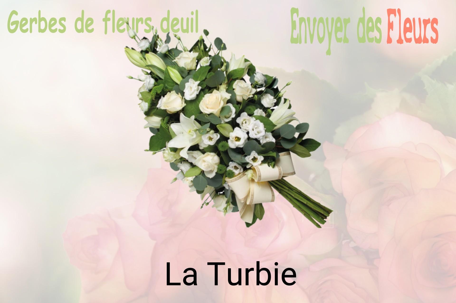 Gerbe de fleurs de deuil livrée à La Turbie